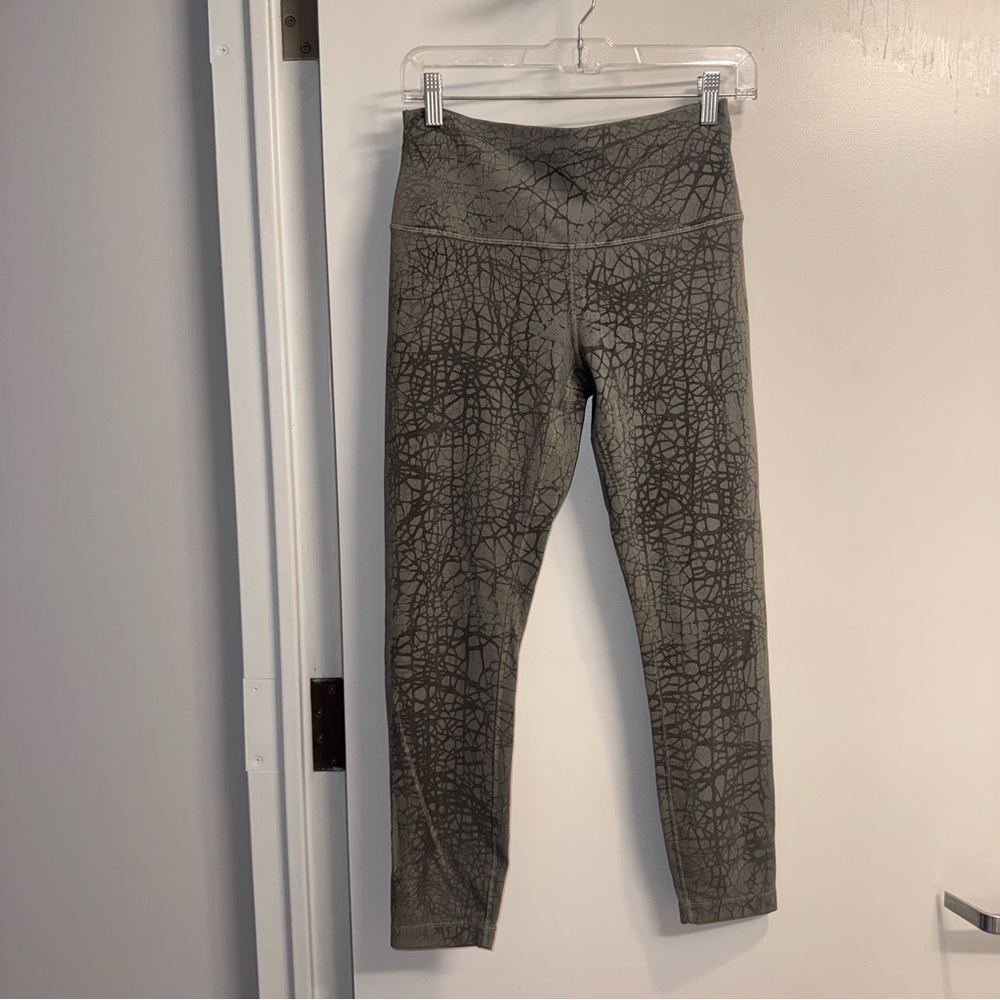 Lululemon Athletica Gray Leggings With Drawstring Waist